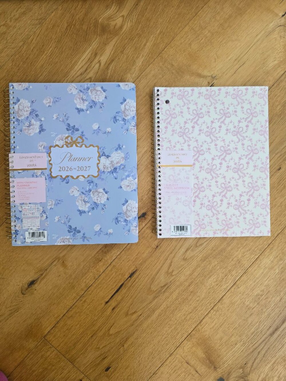 LoveShackFancy x Target Yoobi Coquette Bow notebook Planner Whisper Blue